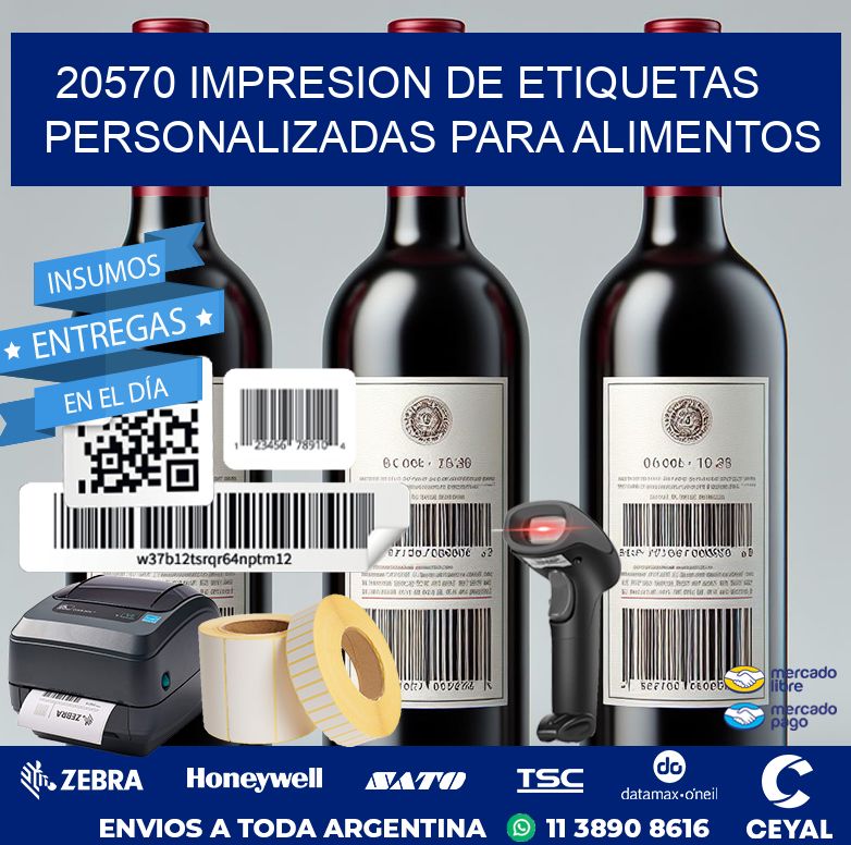 20570 IMPRESION DE ETIQUETAS PERSONALIZADAS PARA ALIMENTOS