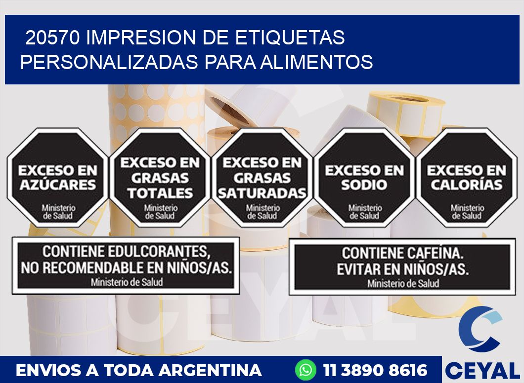 20570 IMPRESION DE ETIQUETAS PERSONALIZADAS PARA ALIMENTOS