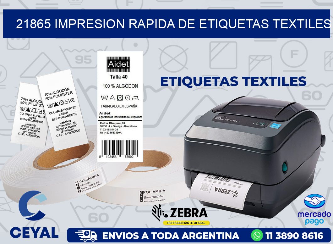 21865 IMPRESION RAPIDA DE ETIQUETAS TEXTILES