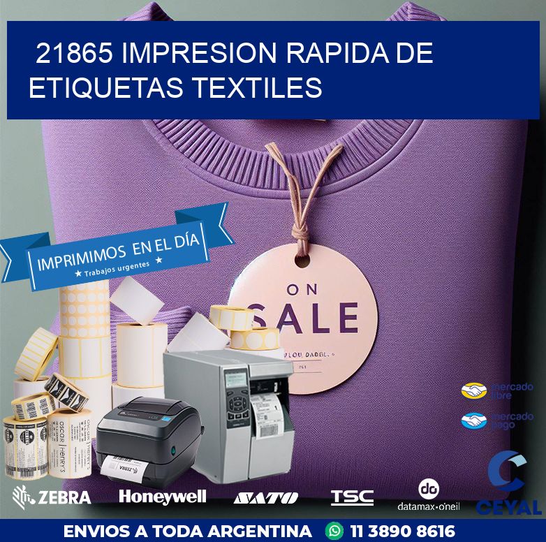 21865 IMPRESION RAPIDA DE ETIQUETAS TEXTILES