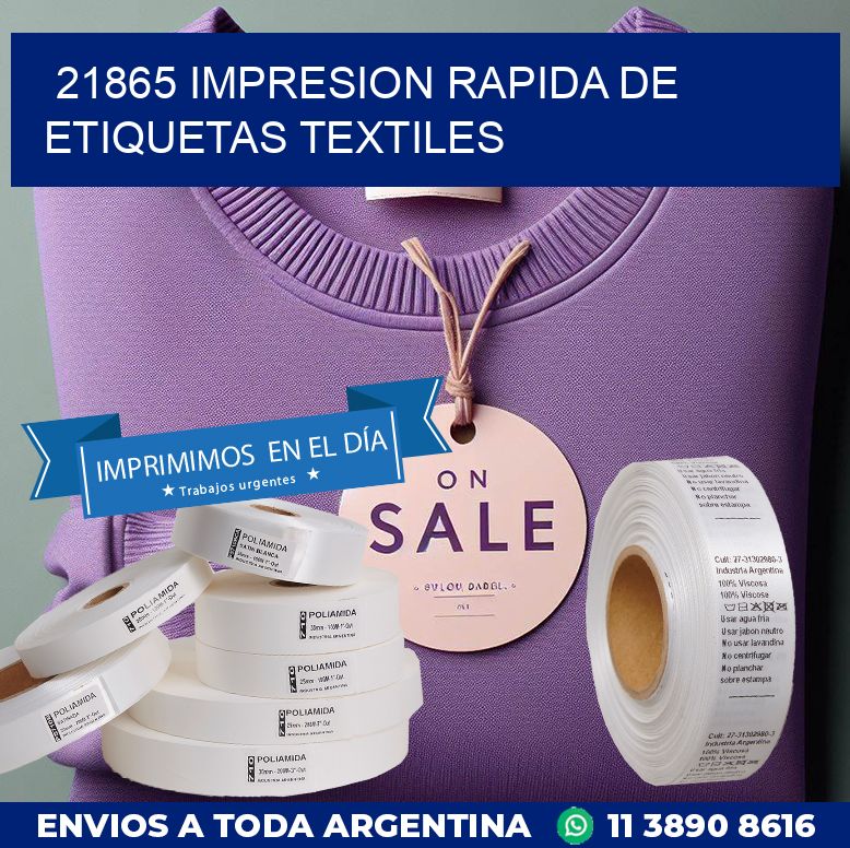 21865 IMPRESION RAPIDA DE ETIQUETAS TEXTILES