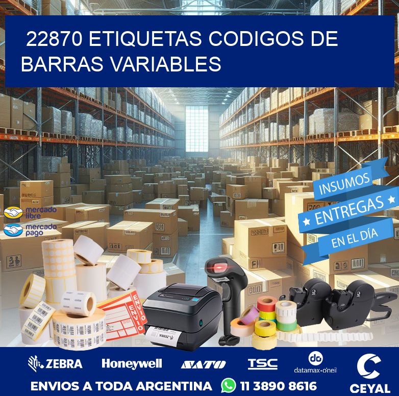 22870 ETIQUETAS CODIGOS DE BARRAS VARIABLES