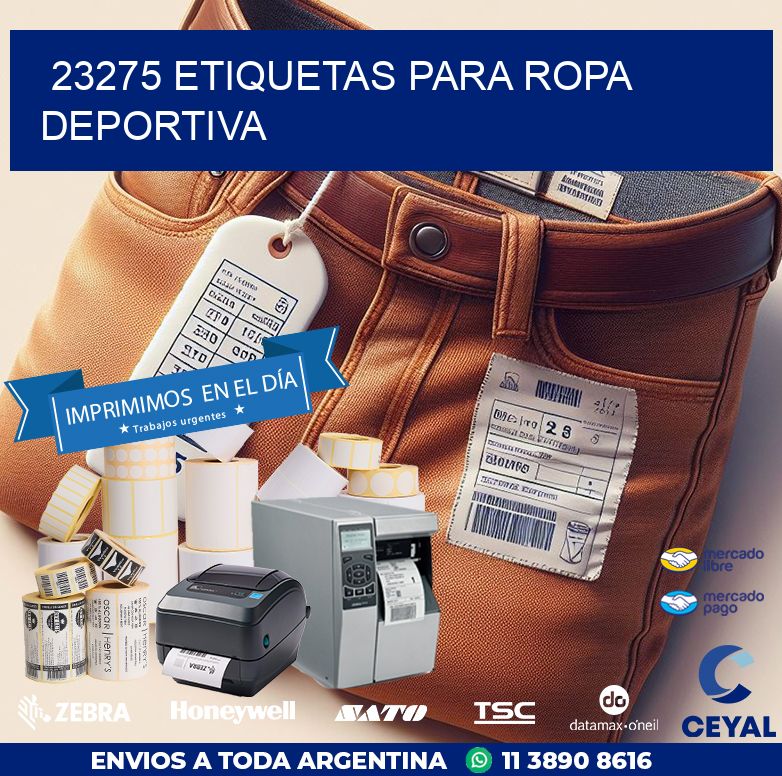 23275 ETIQUETAS PARA ROPA DEPORTIVA