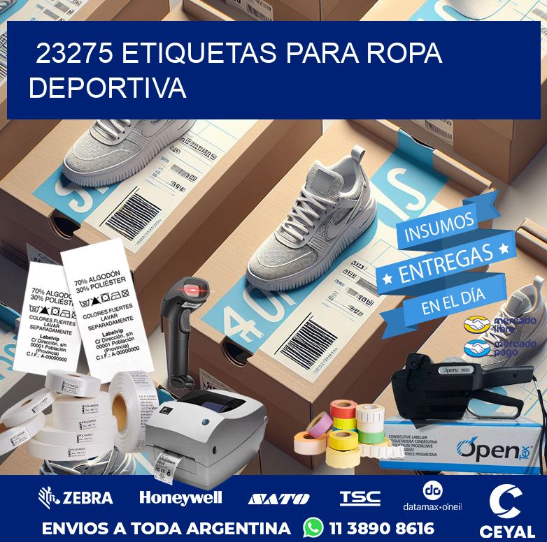 23275 ETIQUETAS PARA ROPA DEPORTIVA