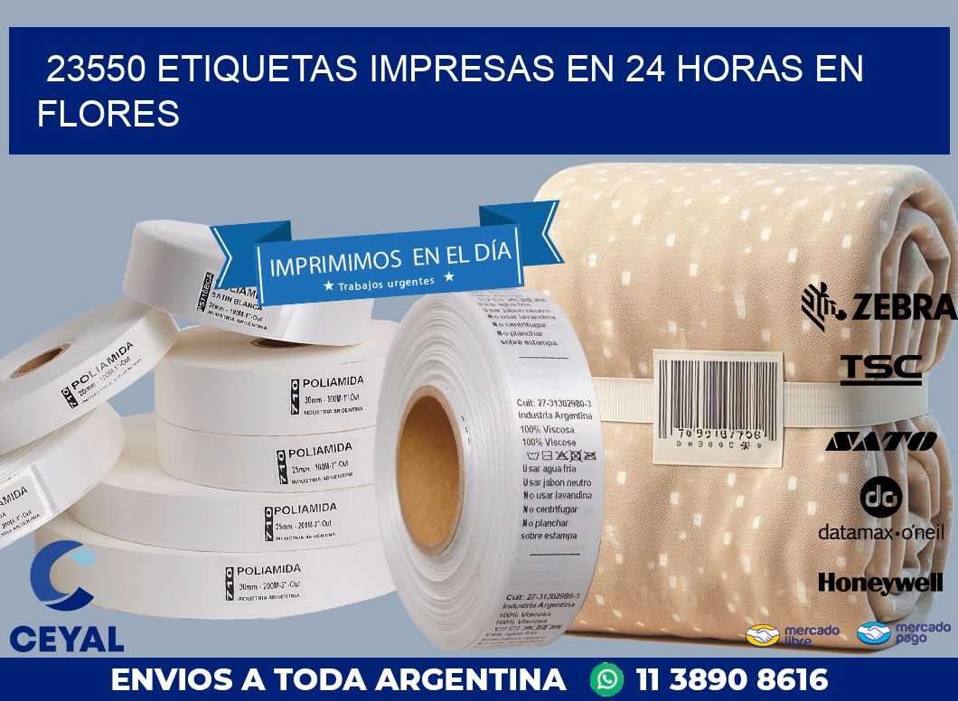 23550 ETIQUETAS IMPRESAS EN 24 HORAS EN FLORES