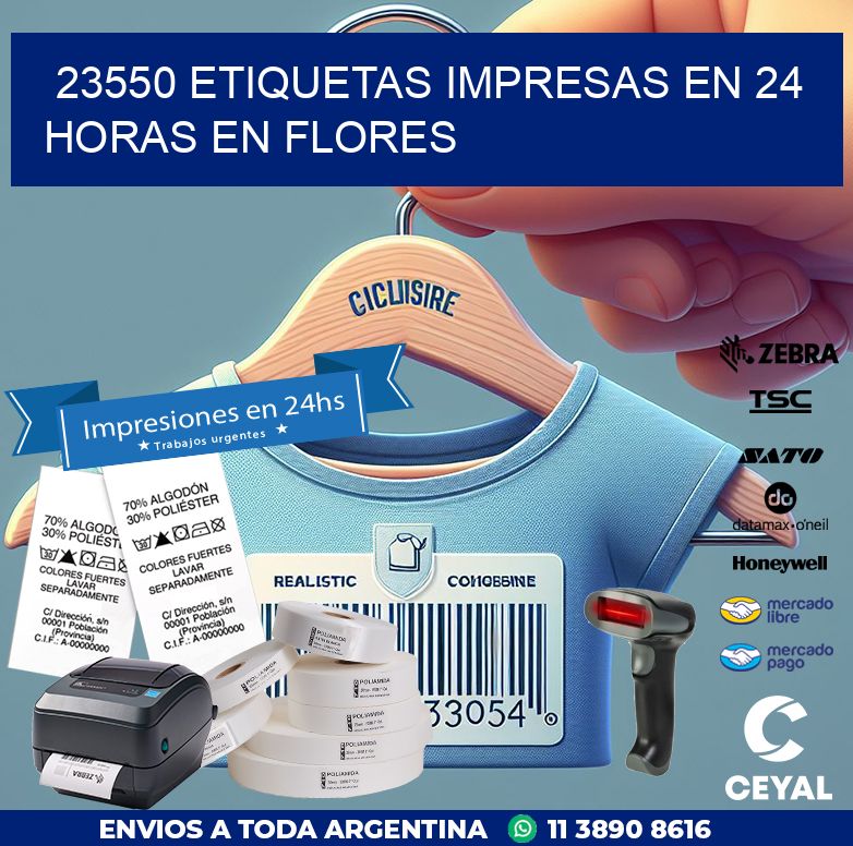 23550 ETIQUETAS IMPRESAS EN 24 HORAS EN FLORES