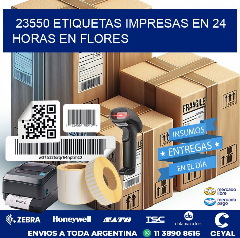 23550 ETIQUETAS IMPRESAS EN 24 HORAS EN FLORES