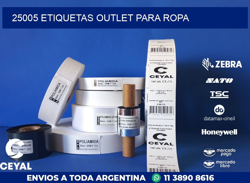 25005 ETIQUETAS OUTLET PARA ROPA
