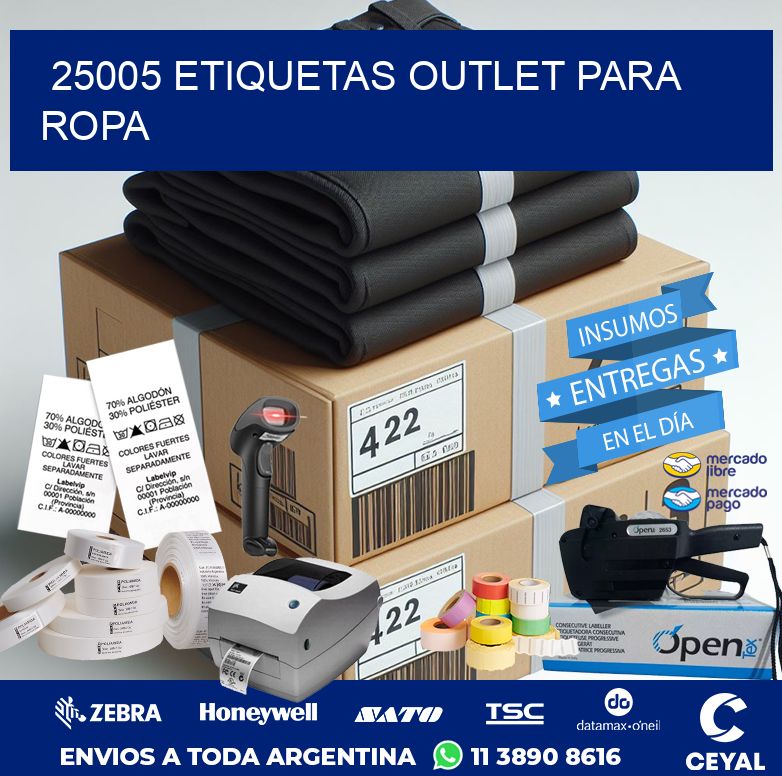 25005 ETIQUETAS OUTLET PARA ROPA