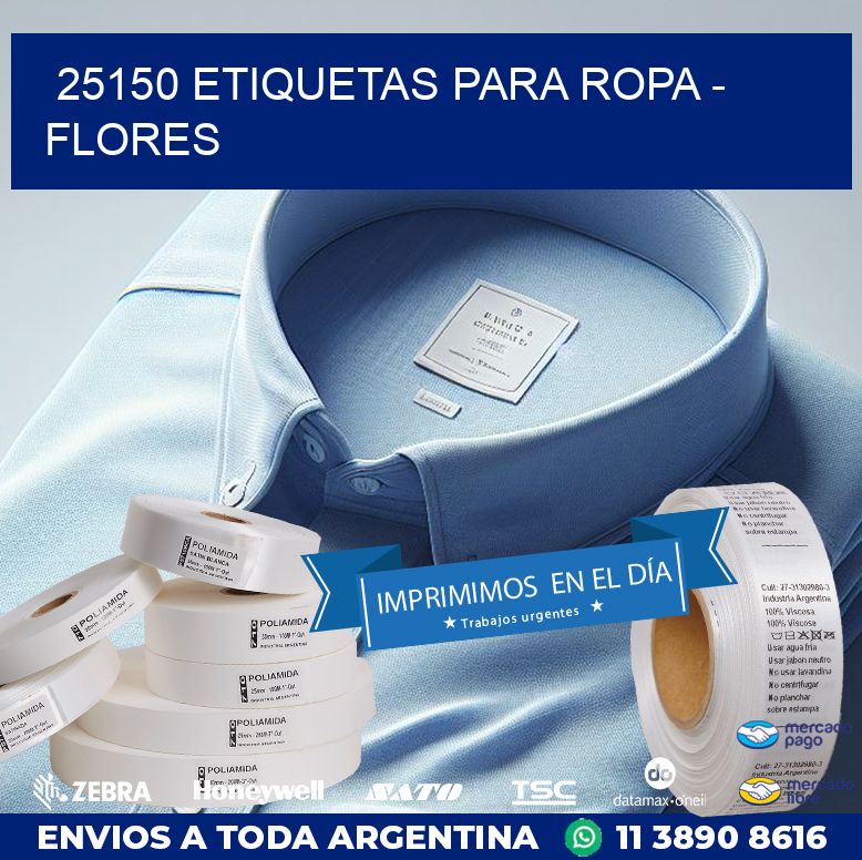 25150 ETIQUETAS PARA ROPA - FLORES