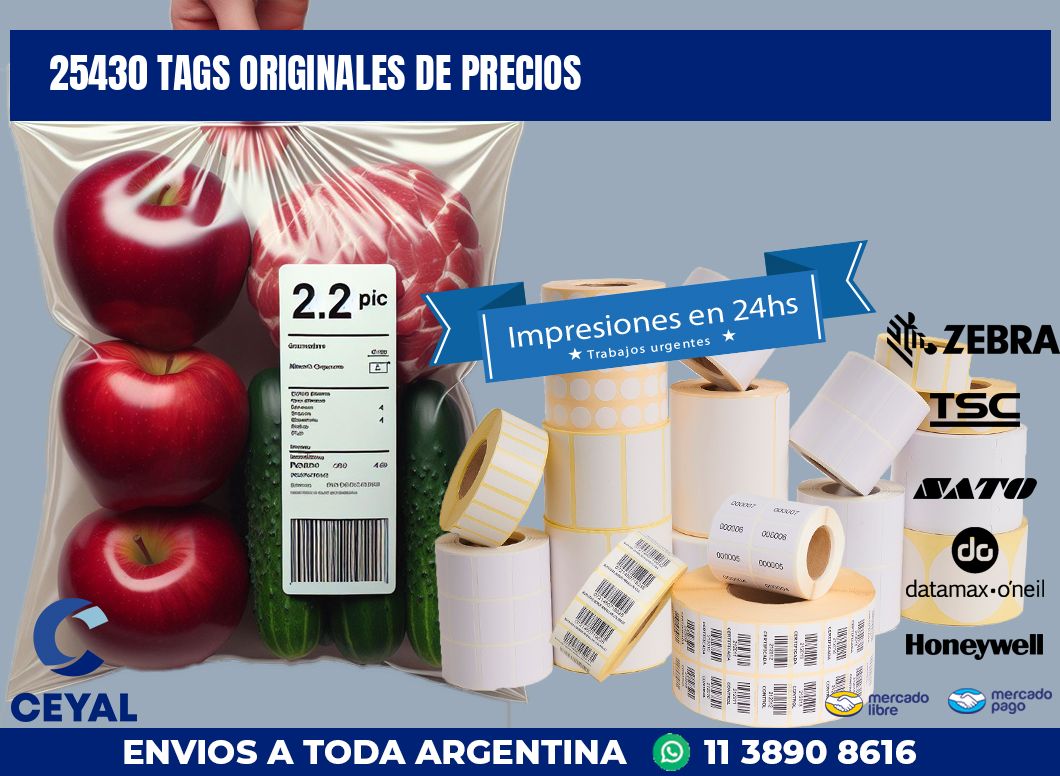 25430 TAGS ORIGINALES DE PRECIOS