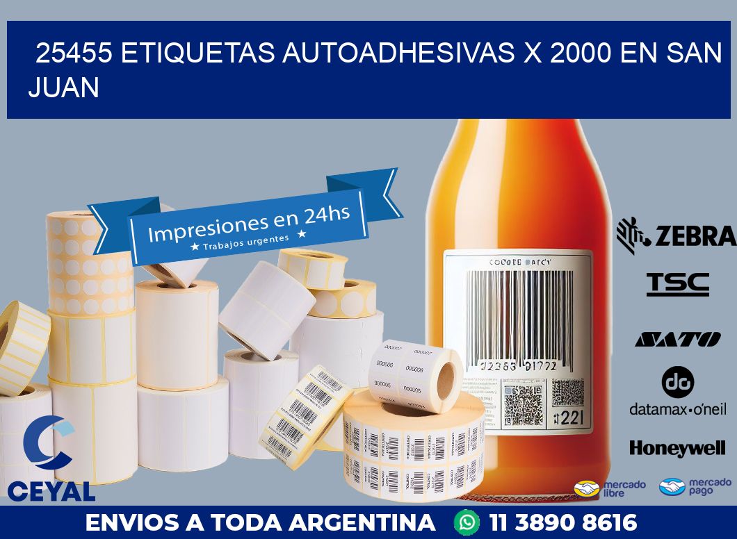 25455 ETIQUETAS AUTOADHESIVAS X 2000 EN SAN JUAN