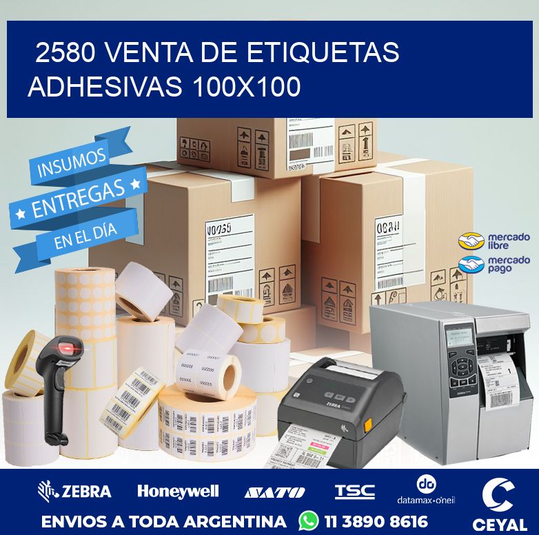 2580 VENTA DE ETIQUETAS ADHESIVAS 100X100