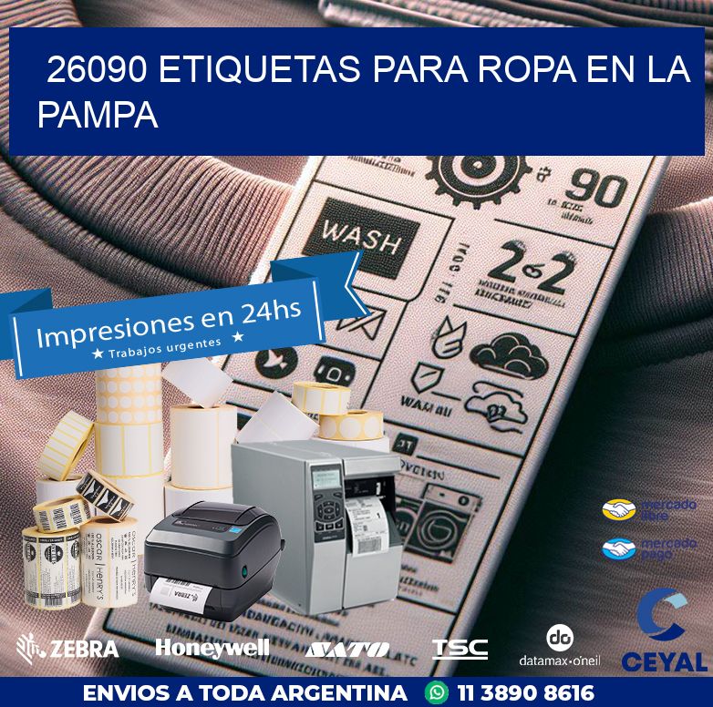 26090 ETIQUETAS PARA ROPA EN LA PAMPA