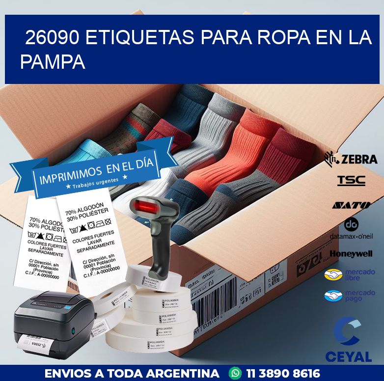 26090 ETIQUETAS PARA ROPA EN LA PAMPA