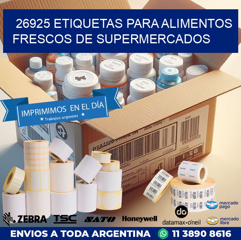 26925 ETIQUETAS PARA ALIMENTOS FRESCOS DE SUPERMERCADOS