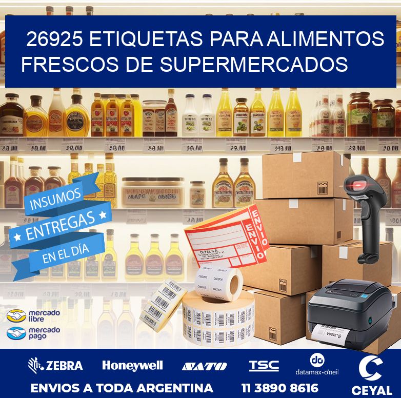 26925 ETIQUETAS PARA ALIMENTOS FRESCOS DE SUPERMERCADOS
