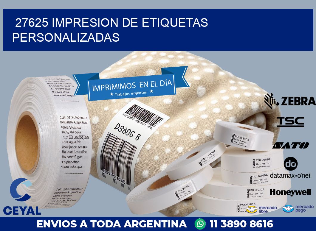 27625 IMPRESION DE ETIQUETAS PERSONALIZADAS