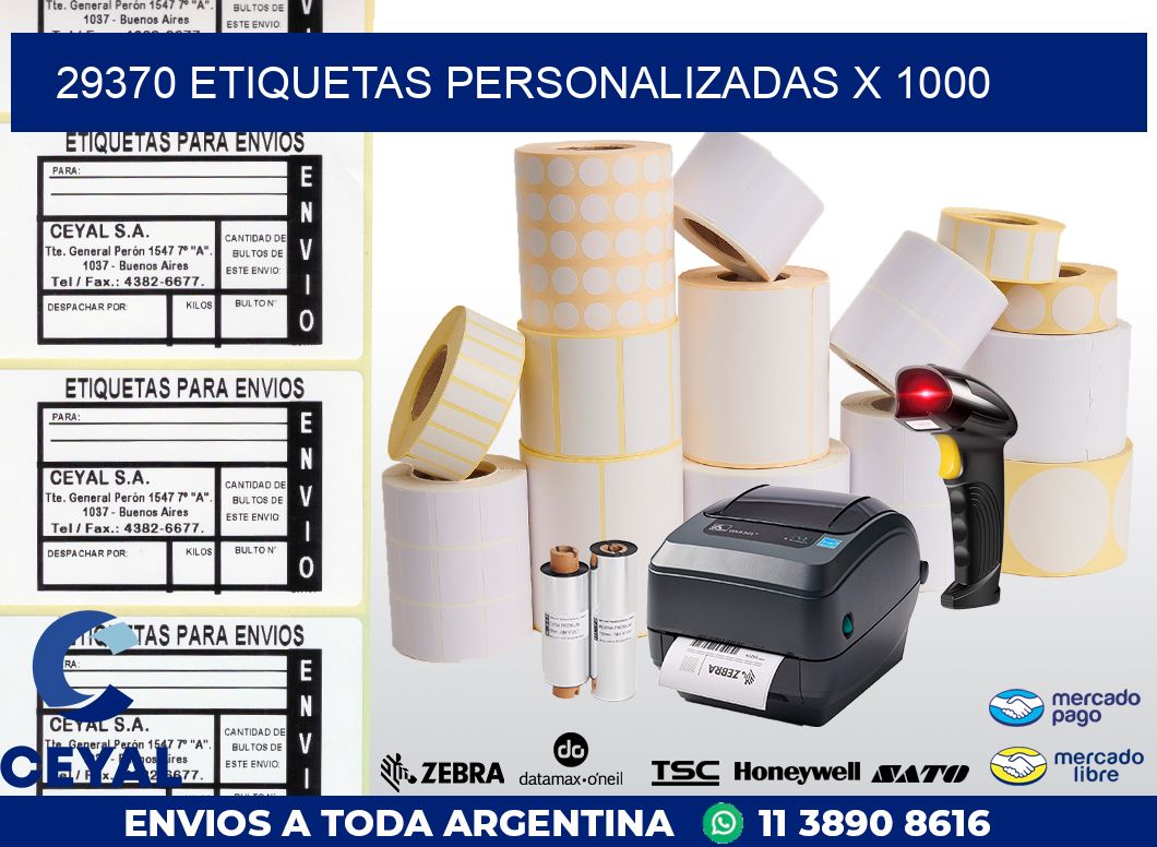 29370 ETIQUETAS PERSONALIZADAS X 1000