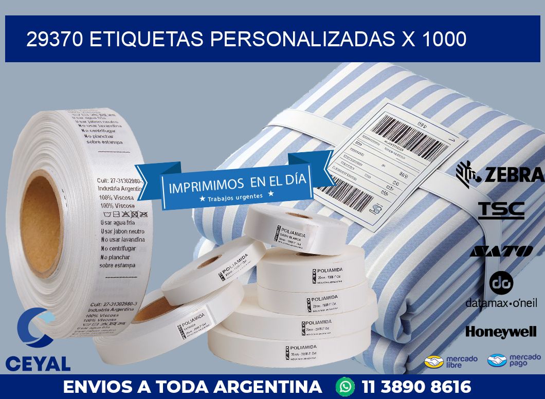 29370 ETIQUETAS PERSONALIZADAS X 1000