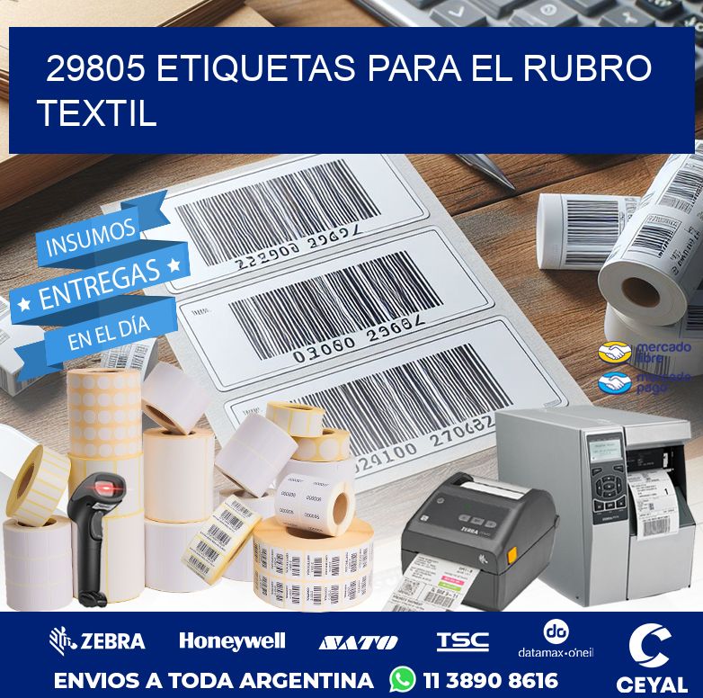 29805 ETIQUETAS PARA EL RUBRO TEXTIL