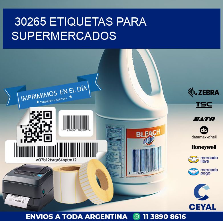 30265 ETIQUETAS PARA SUPERMERCADOS
