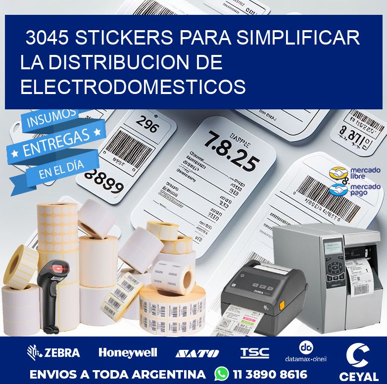 3045 STICKERS PARA SIMPLIFICAR LA DISTRIBUCION DE ELECTRODOMESTICOS
