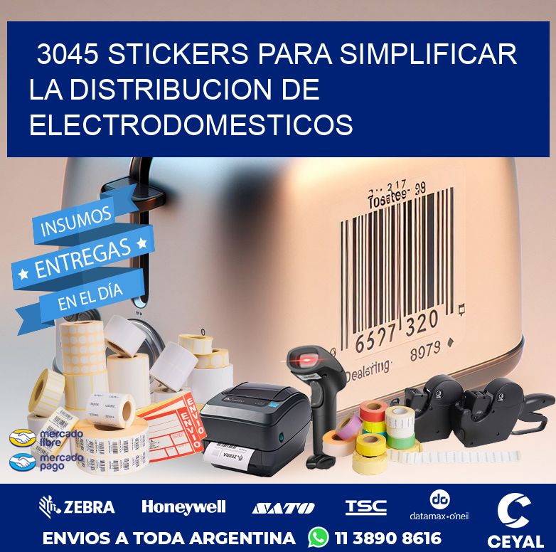 3045 STICKERS PARA SIMPLIFICAR LA DISTRIBUCION DE ELECTRODOMESTICOS