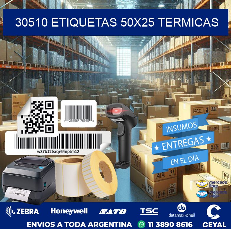 30510 ETIQUETAS 50X25 TERMICAS