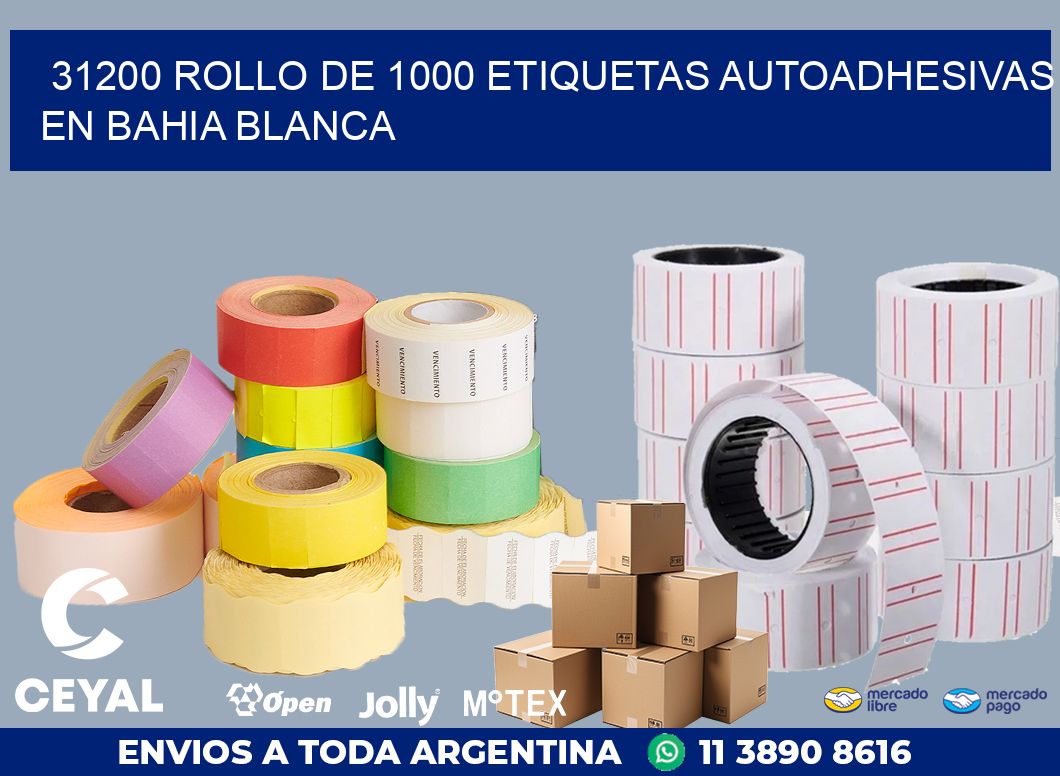 31200 ROLLO DE 1000 ETIQUETAS AUTOADHESIVAS EN BAHIA BLANCA