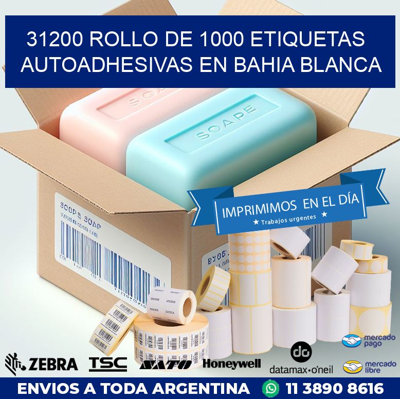 31200 ROLLO DE 1000 ETIQUETAS AUTOADHESIVAS EN BAHIA BLANCA