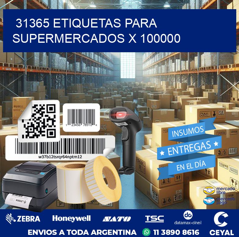 31365 ETIQUETAS PARA SUPERMERCADOS X 100000