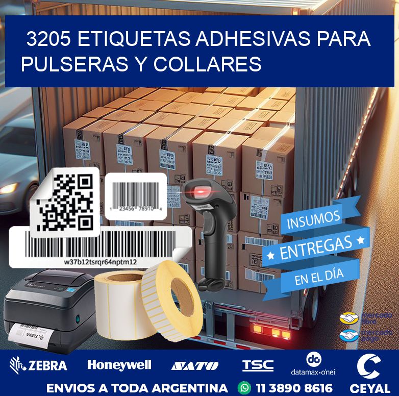 3205 ETIQUETAS ADHESIVAS PARA PULSERAS Y COLLARES