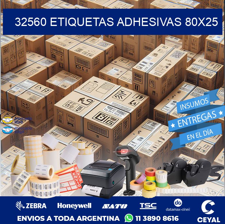 32560 ETIQUETAS ADHESIVAS 80X25