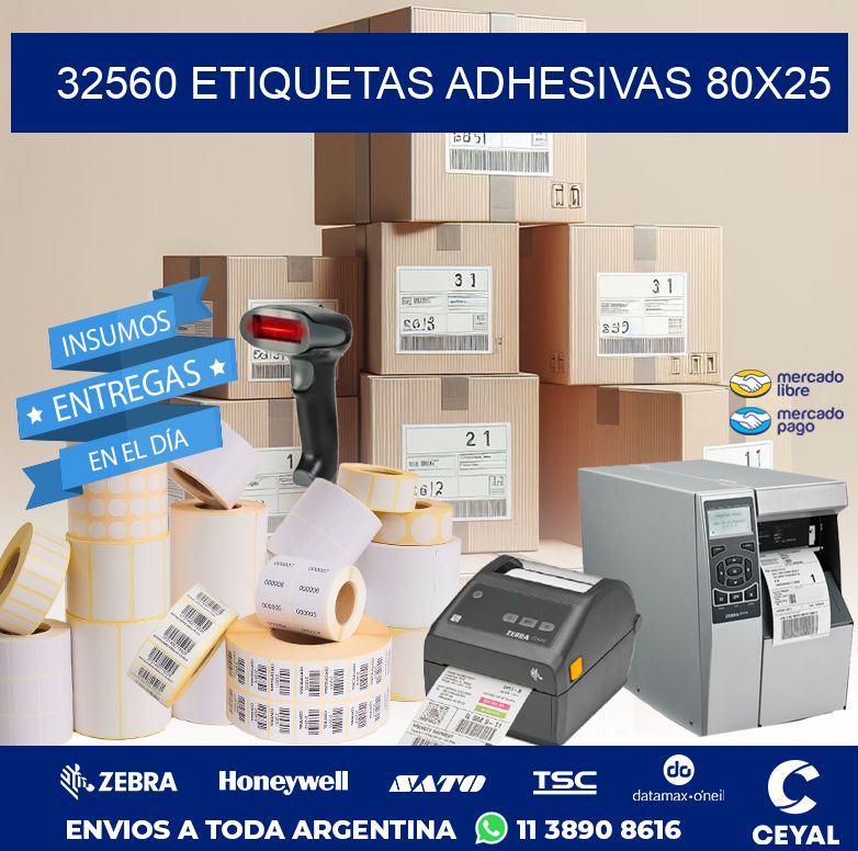 32560 ETIQUETAS ADHESIVAS 80X25