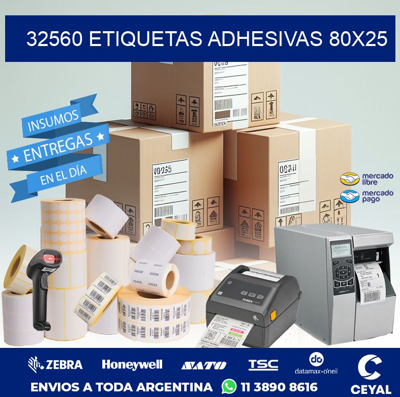 32560 ETIQUETAS ADHESIVAS 80X25