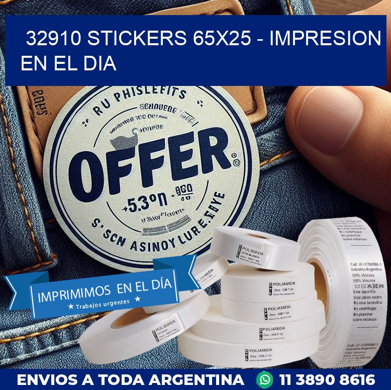 32910 STICKERS 65x25 - IMPRESION EN EL DIA