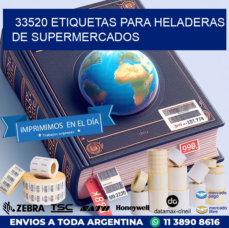 33520 ETIQUETAS PARA HELADERAS DE SUPERMERCADOS