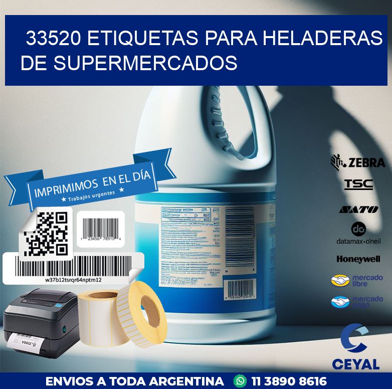 33520 ETIQUETAS PARA HELADERAS DE SUPERMERCADOS
