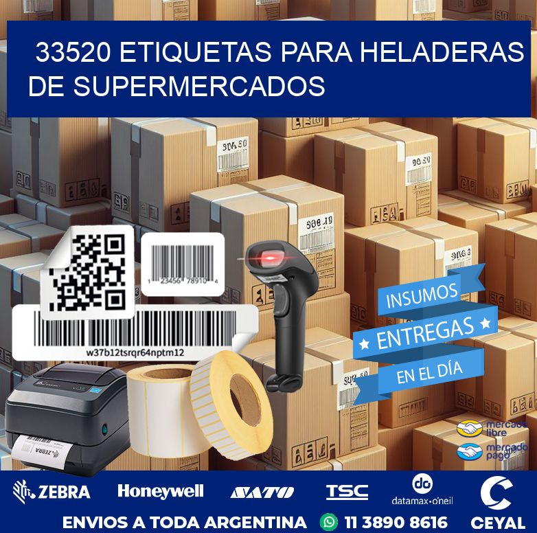 33520 ETIQUETAS PARA HELADERAS DE SUPERMERCADOS