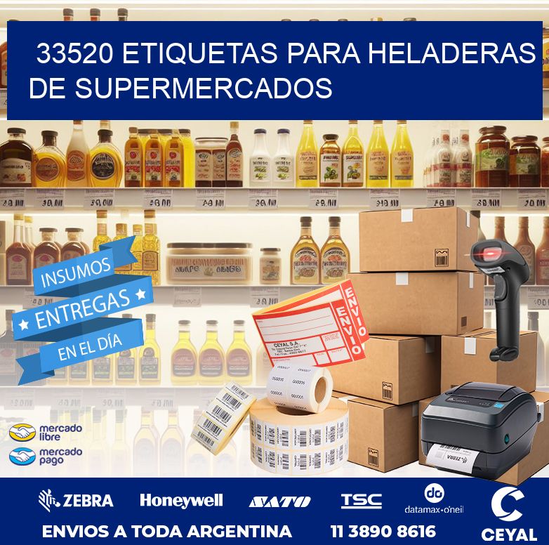 33520 ETIQUETAS PARA HELADERAS DE SUPERMERCADOS