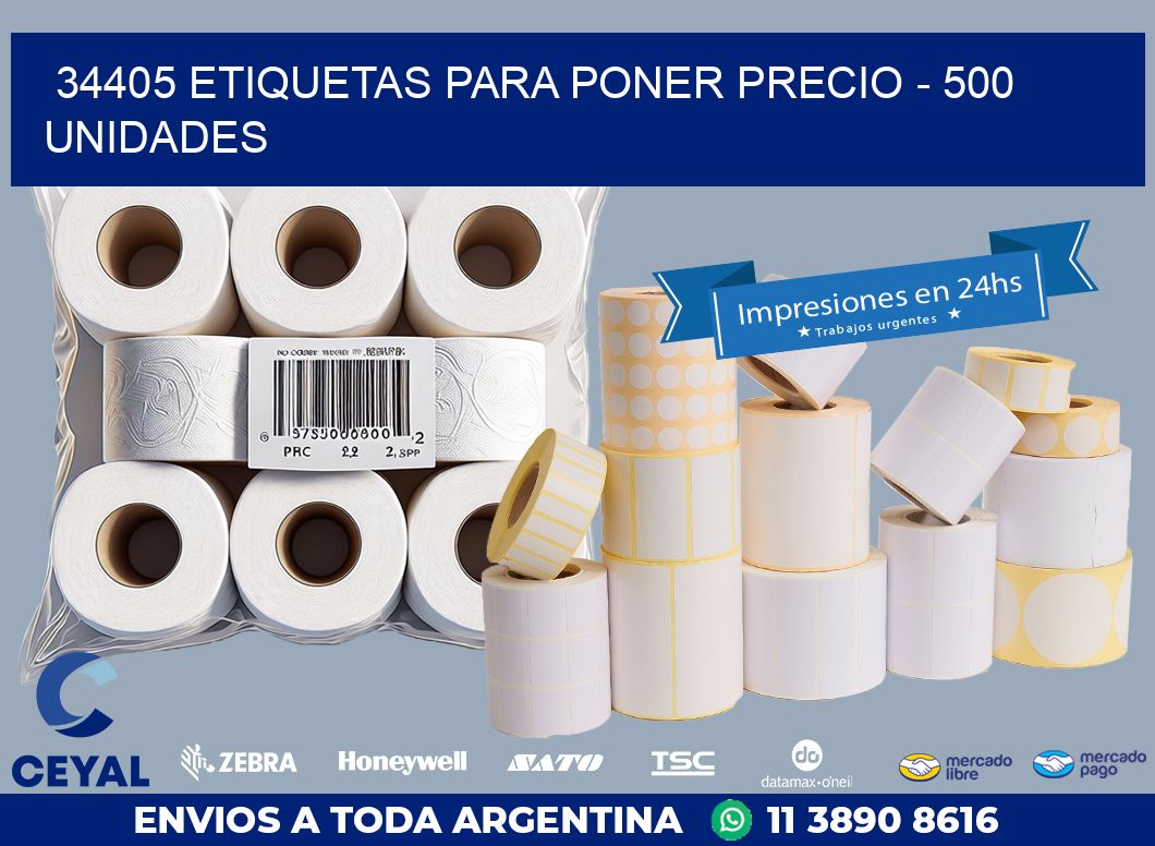 34405 ETIQUETAS PARA PONER PRECIO – 500 UNIDADES