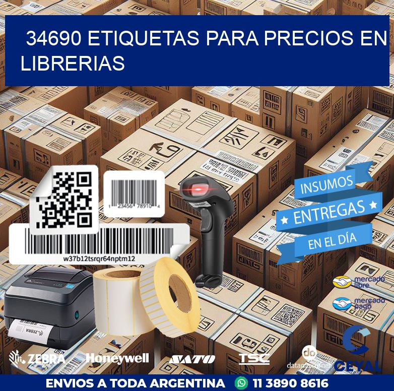 34690 ETIQUETAS PARA PRECIOS EN LIBRERIAS