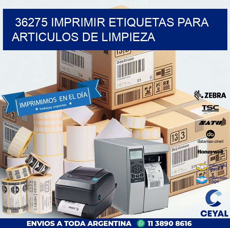36275 IMPRIMIR ETIQUETAS PARA ARTICULOS DE LIMPIEZA