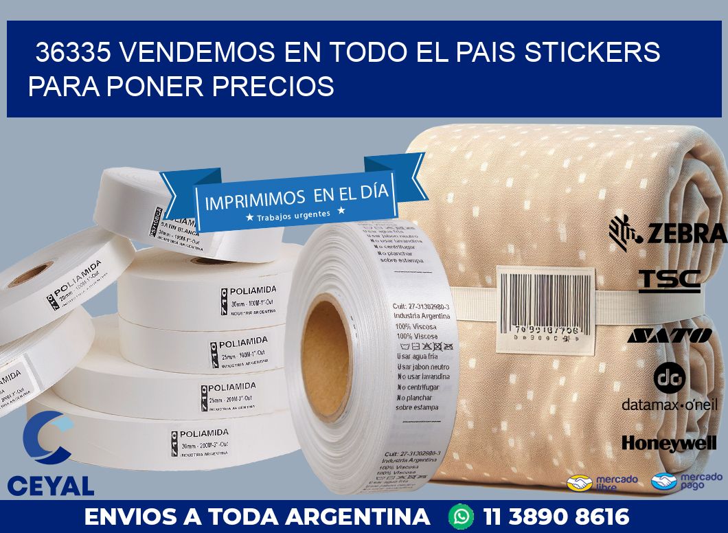 36335 VENDEMOS EN TODO EL PAIS STICKERS PARA PONER PRECIOS