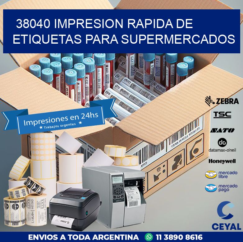 38040 IMPRESION RAPIDA DE ETIQUETAS PARA SUPERMERCADOS