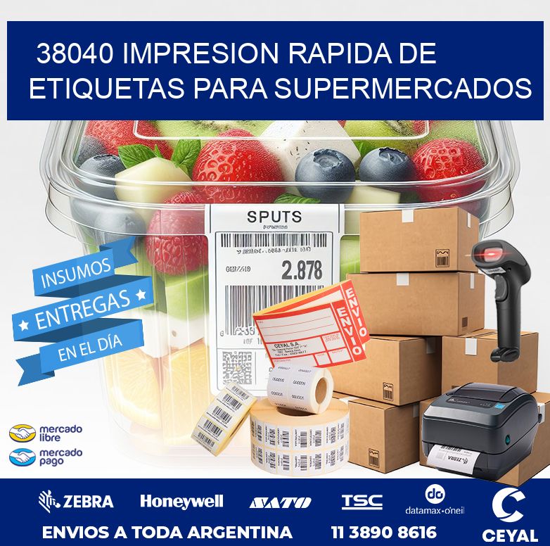 38040 IMPRESION RAPIDA DE ETIQUETAS PARA SUPERMERCADOS