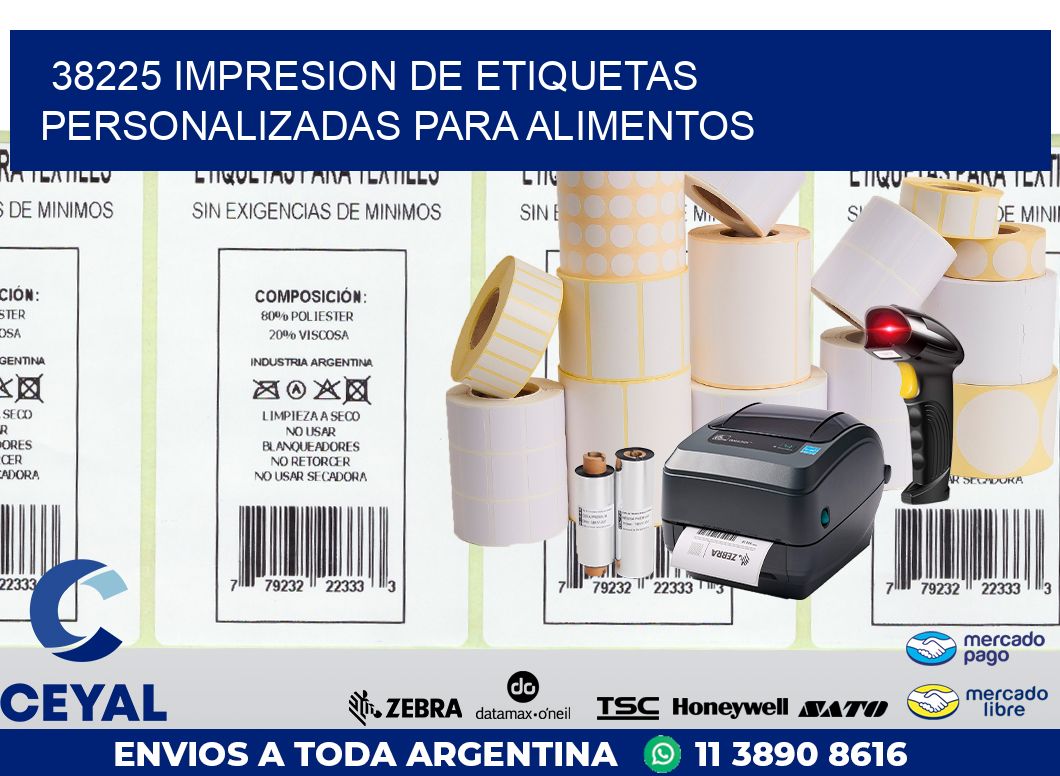 38225 IMPRESION DE ETIQUETAS PERSONALIZADAS PARA ALIMENTOS