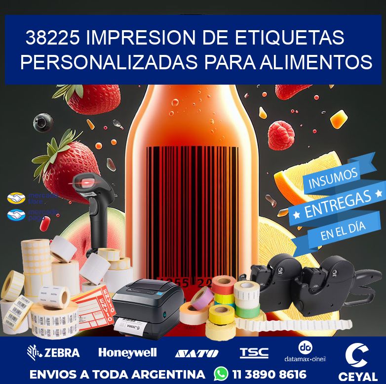 38225 IMPRESION DE ETIQUETAS PERSONALIZADAS PARA ALIMENTOS