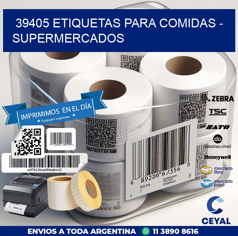 39405 ETIQUETAS PARA COMIDAS - SUPERMERCADOS